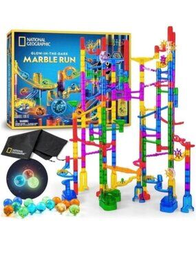 National Geographic Glow in the Dark Marble Run 2 Set Bundle